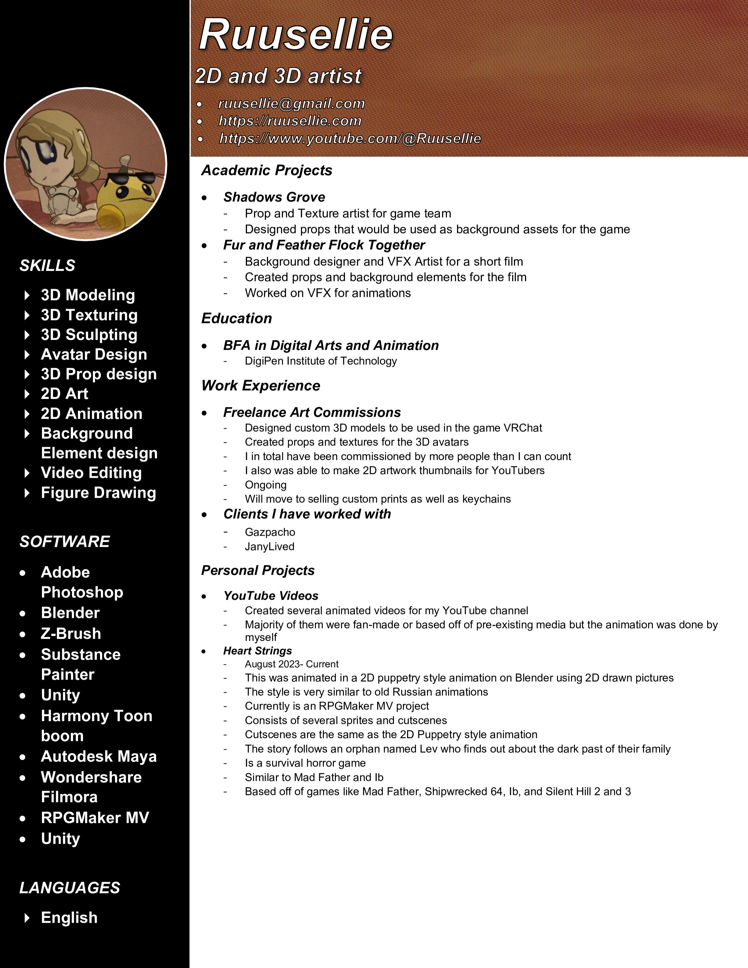 My resume My resume